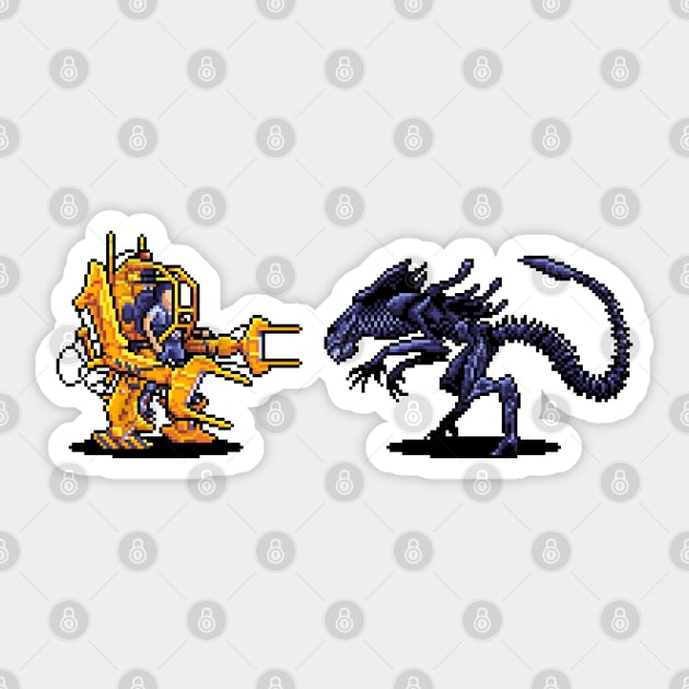 Power-Loader Vs Alien Queen Sticker by Spykles